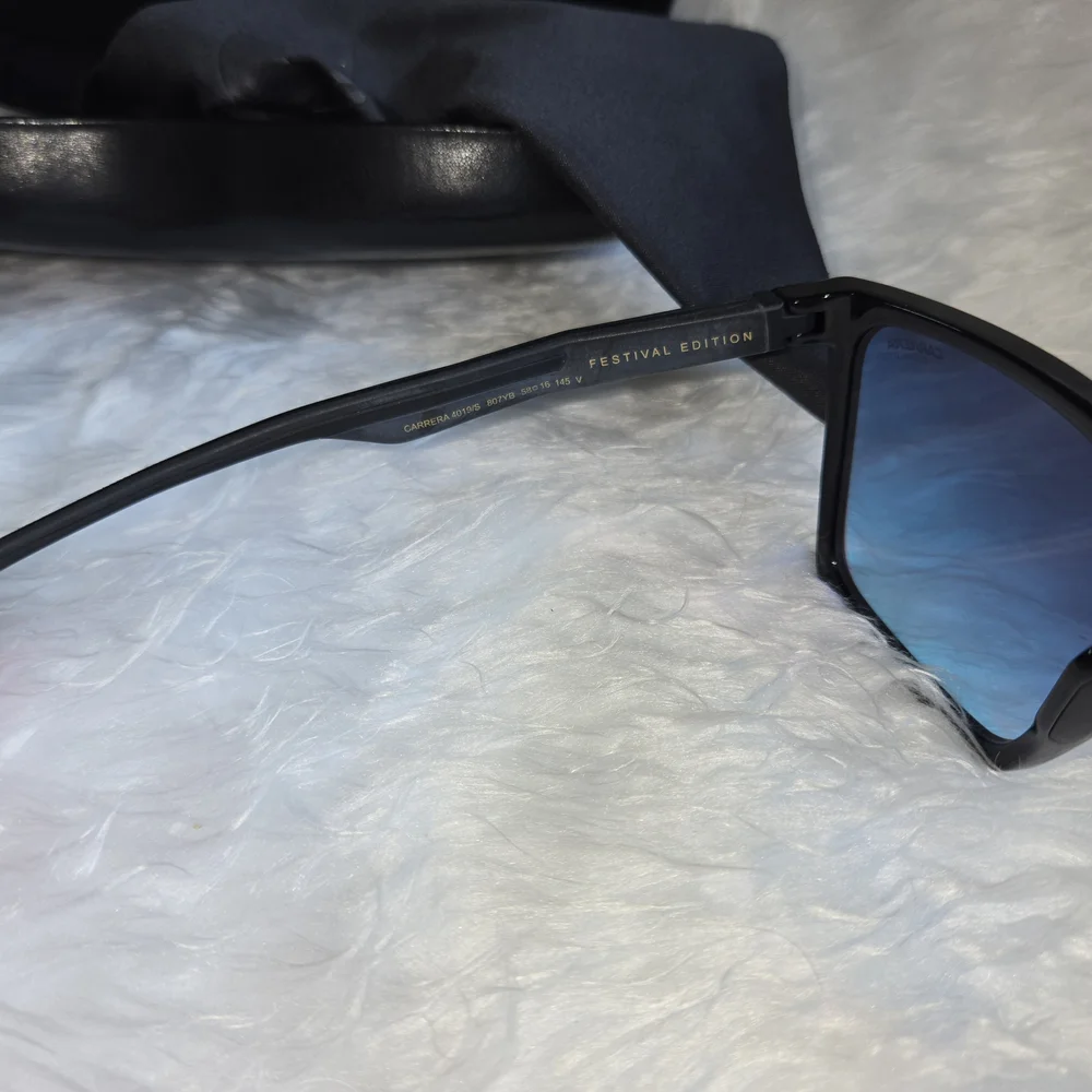 Carrera Unisex Women's Sunglasses Rare Blue Shaded Red Lense Festival Edition